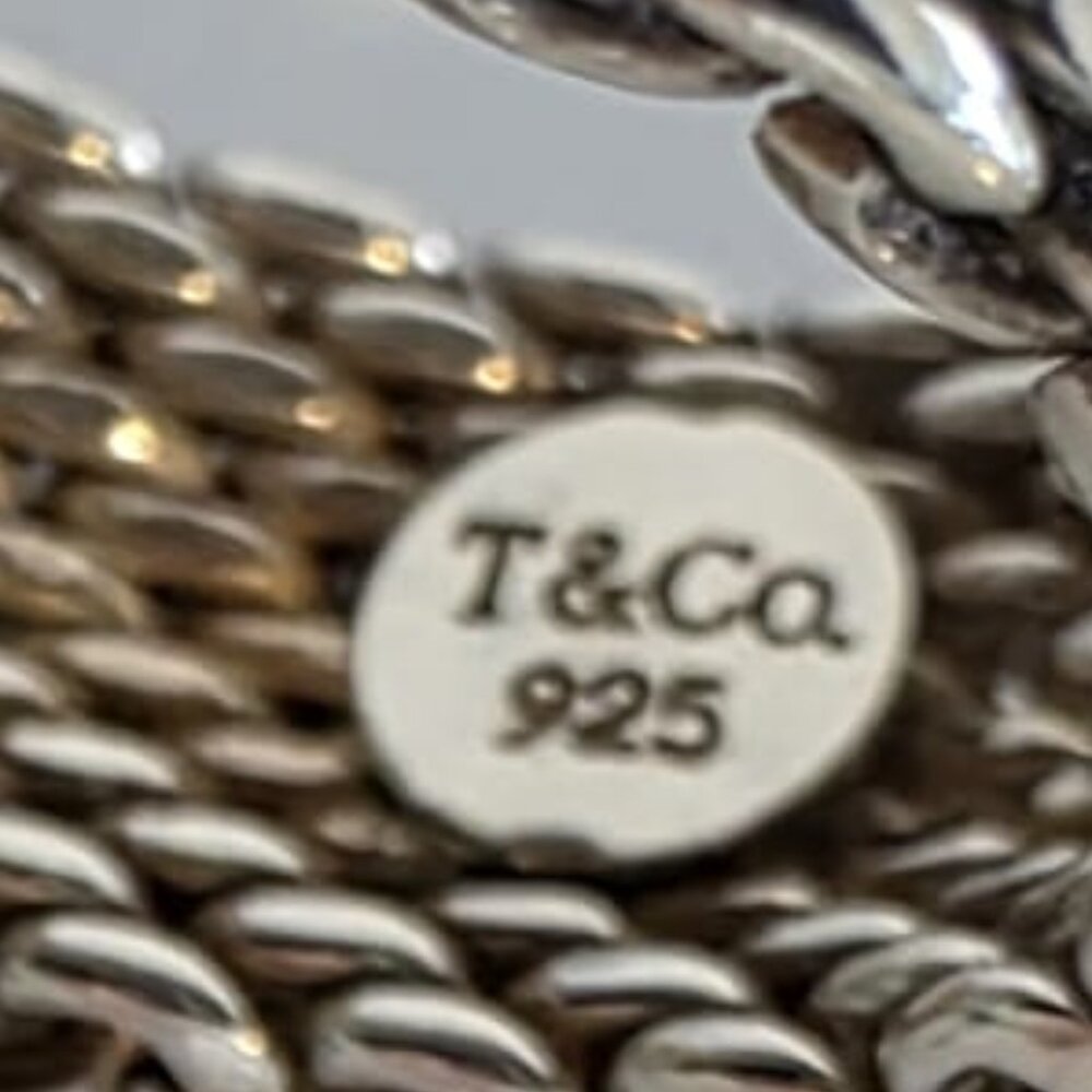 TIFFANY & CO. Somerset Sterling Silver Mesh Dome Ring - Picture 8 of 12